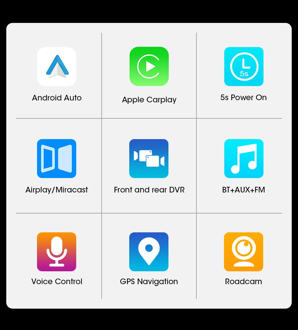 10/11.26" 4K Dash Cam with Wireless CarPlay, Android Auto & GPS
