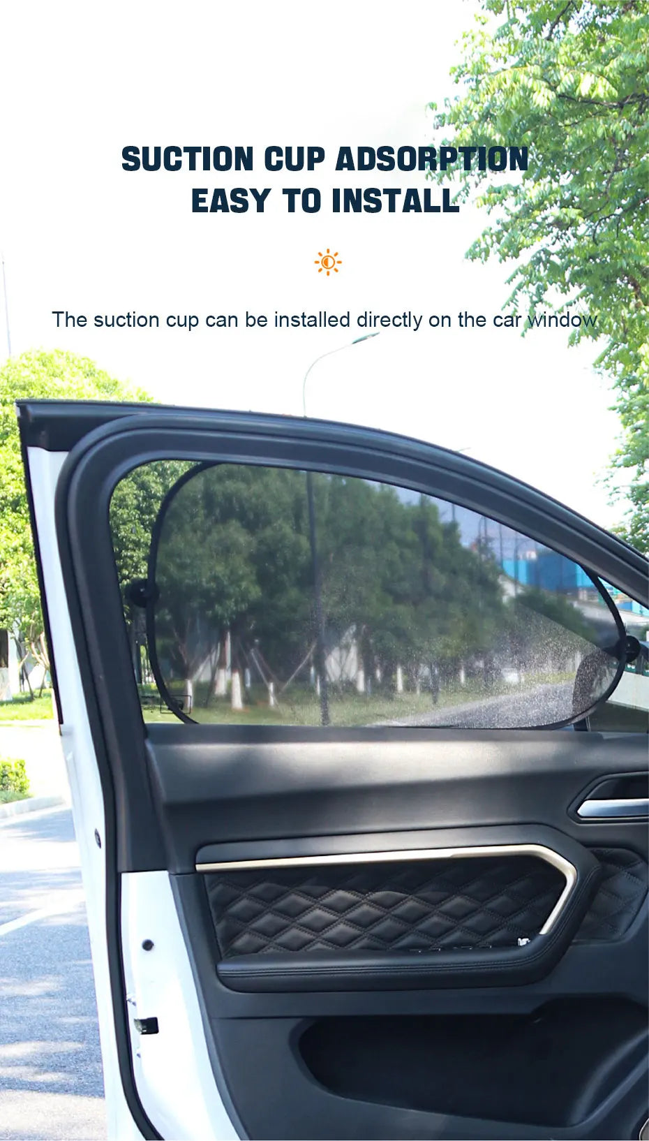 SEAMETAL Universal Car Sunshade – Folding UV Windshield & Window Cover