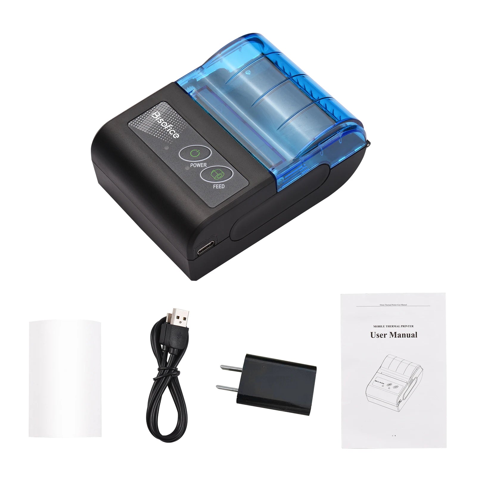 Bisofice Mini Thermal Receipt Printer – Wireless & USB
