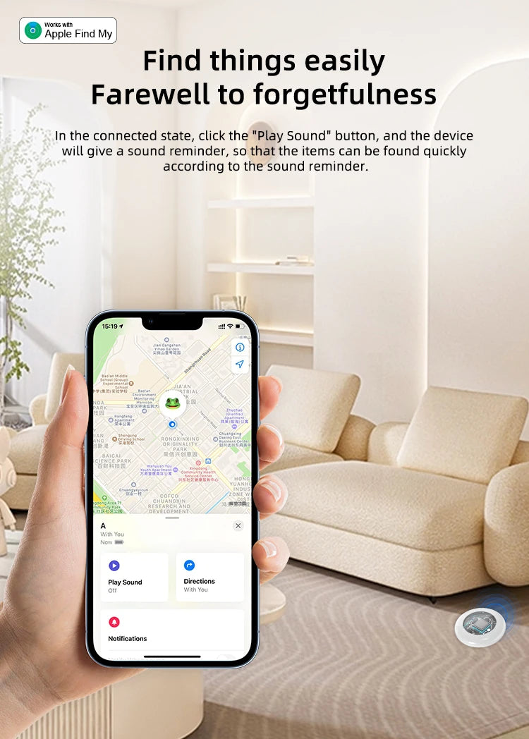 Timethinker Bluetooth GPS Tracker – Smart Anti-Lost Tag for Apple Find My