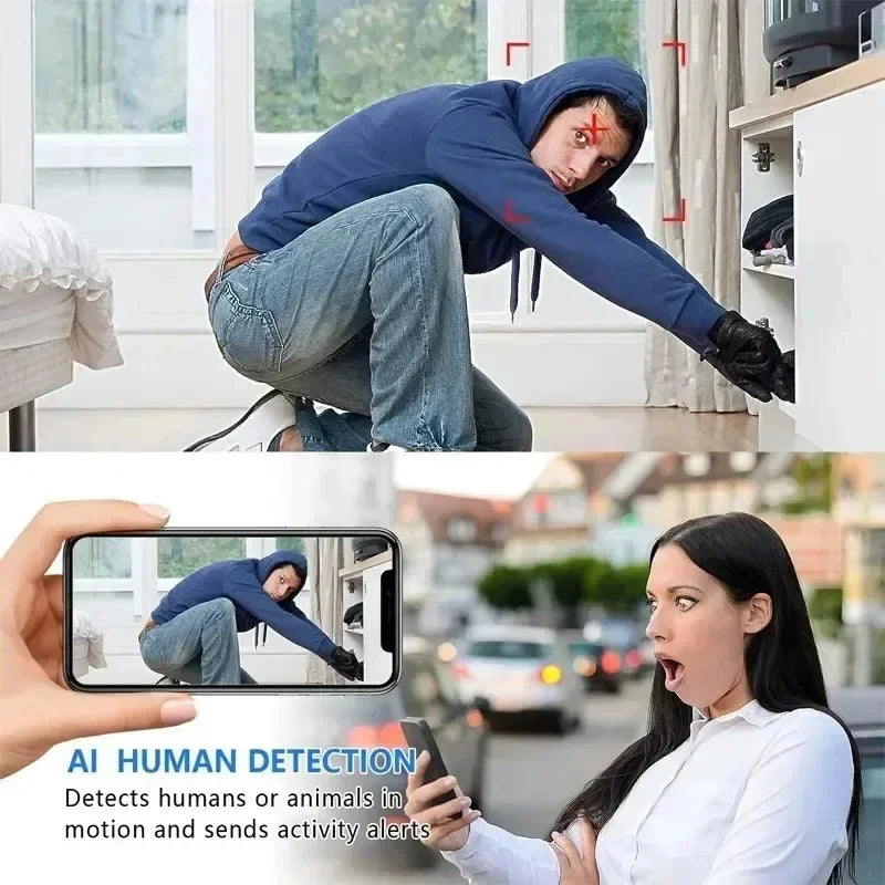 1080P Mini WiFi Smart Camera – Indoor Night Vision IP Security Cam with Audio & AI Detection
