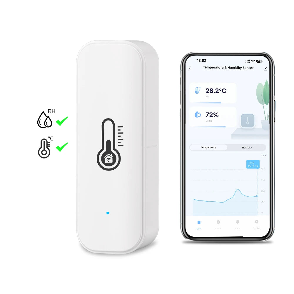 Tuya WiFi Temperature & Humidity Sensor – Smart Home