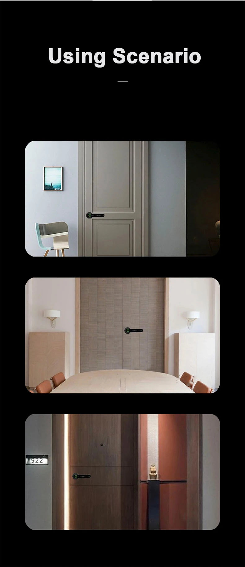 RAYKUBE M5 Smart Fingerprint Door Lock – Tuya App, Keypad, IC Card Access