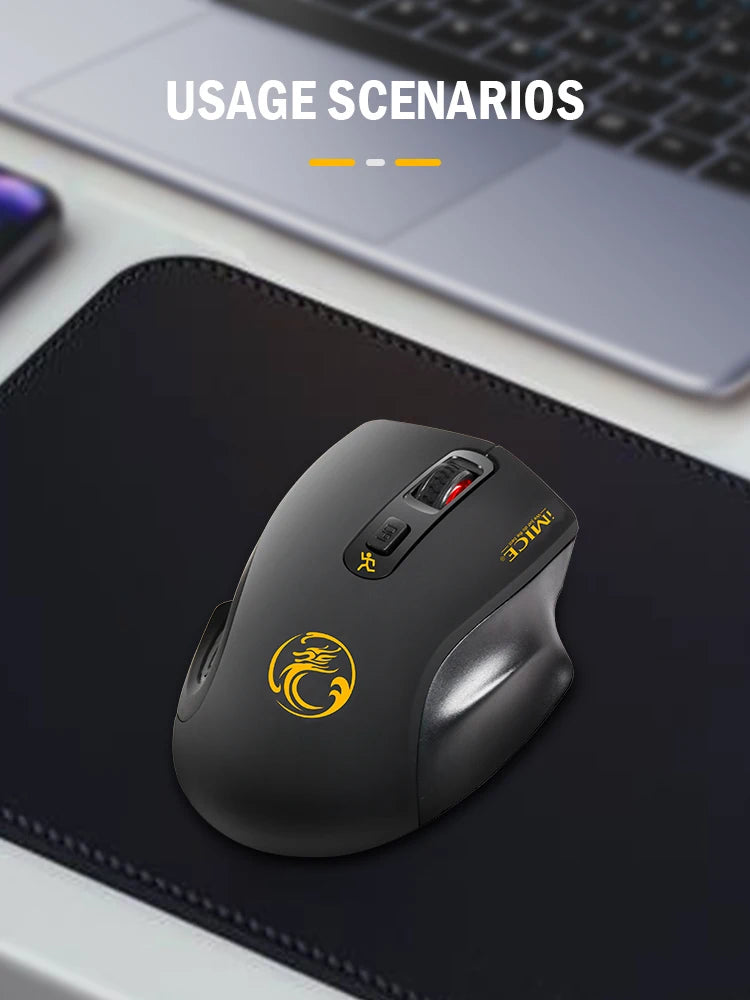 Wireless Silent Mouse – 3-Speed Adjustable for Office & Gaming