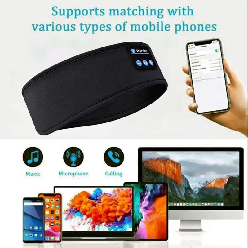 Bluetooth Music Sleep Headband – Wireless Headphones & Eye Mask