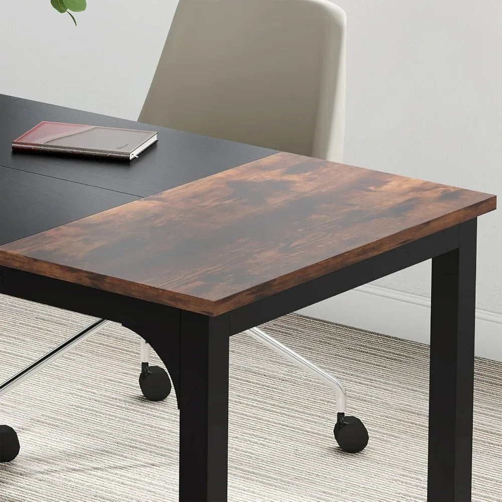 63" Conference Table – Metal Frame Boardroom Desk