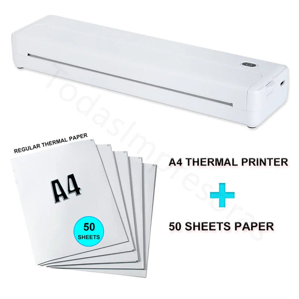 Inkless A4 Thermal Printer – Wireless Document & Photo Maker
