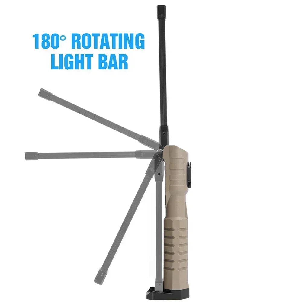 1000LM USB Rechargeable COB Work Light – Handheld Flashlight with Power Indicator