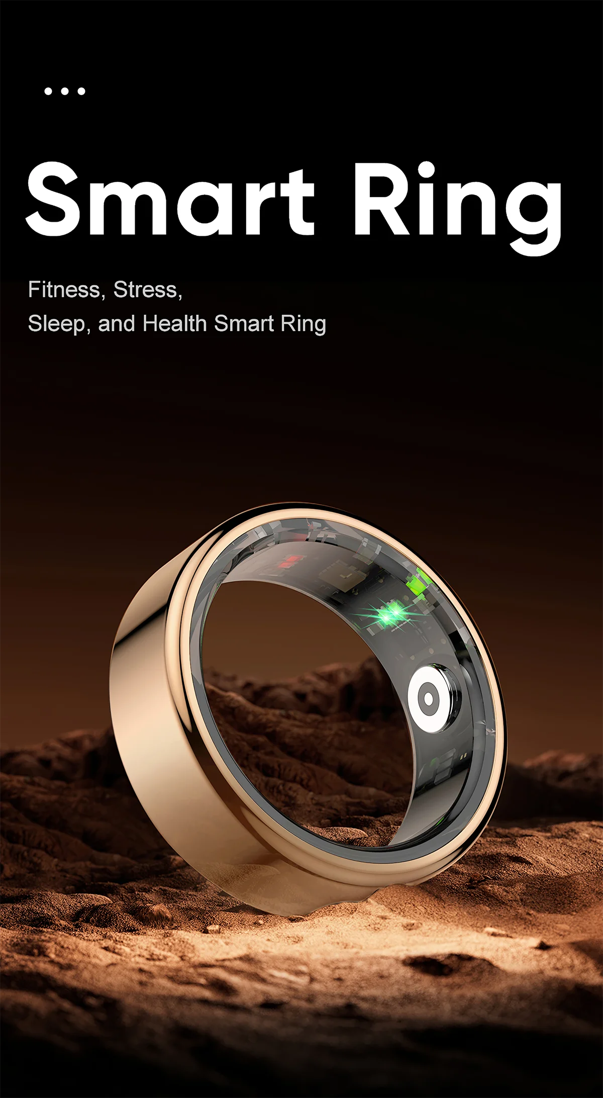 AMZMAX R02 Smart Ring – Fitness Tracker with Multi-Sport Modes, Health Monitoring, IP68 Waterproof Military-Grade Smart Ring