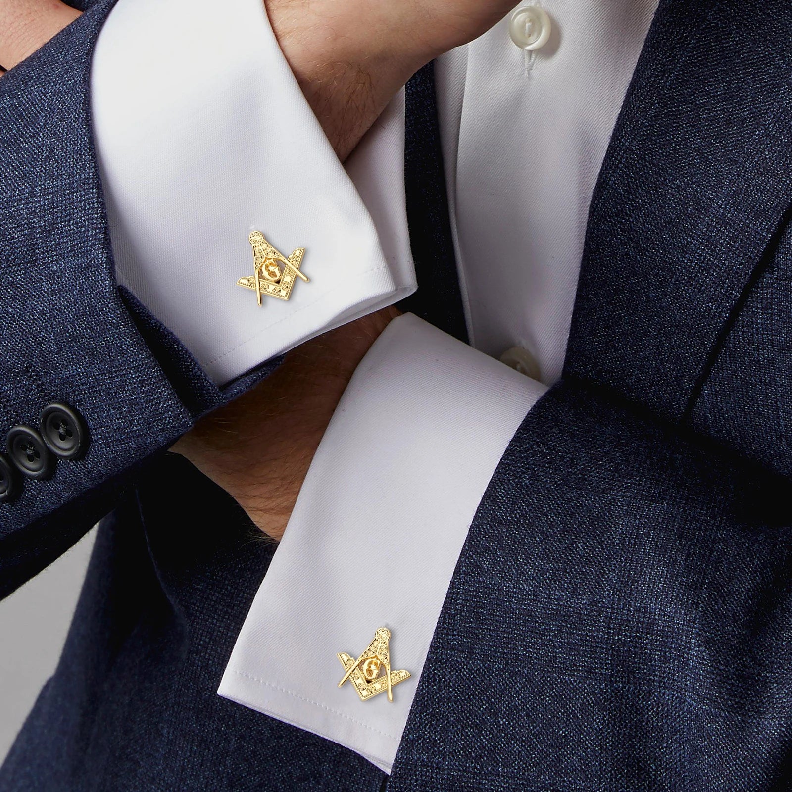 Freemason Masonic Tie Clip & Cufflinks Set – Men’s Jewelry & Accessories