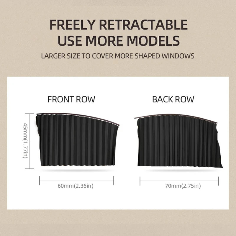 4PCS Magnetic Car Sunshade Curtains for Side Windows