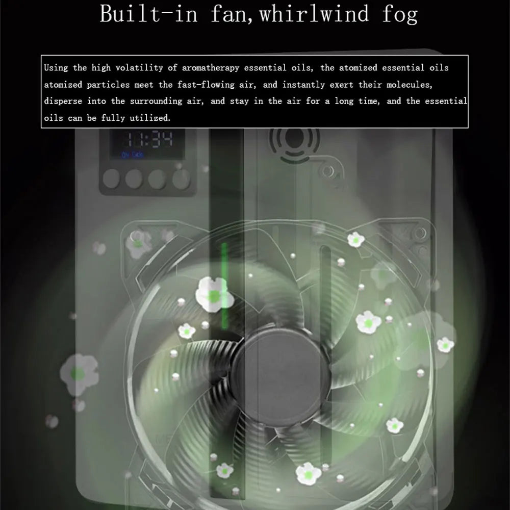 160ML Wall-Mounted Aroma Diffuser – Scent Machine with Fan for Hotel & Large Areas