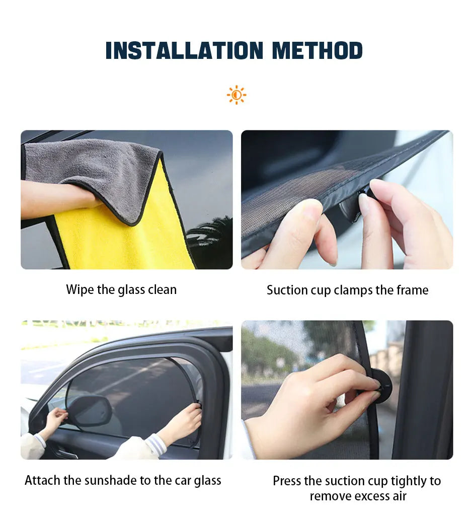 SEAMETAL Universal Car Sunshade – Folding UV Windshield & Window Cover