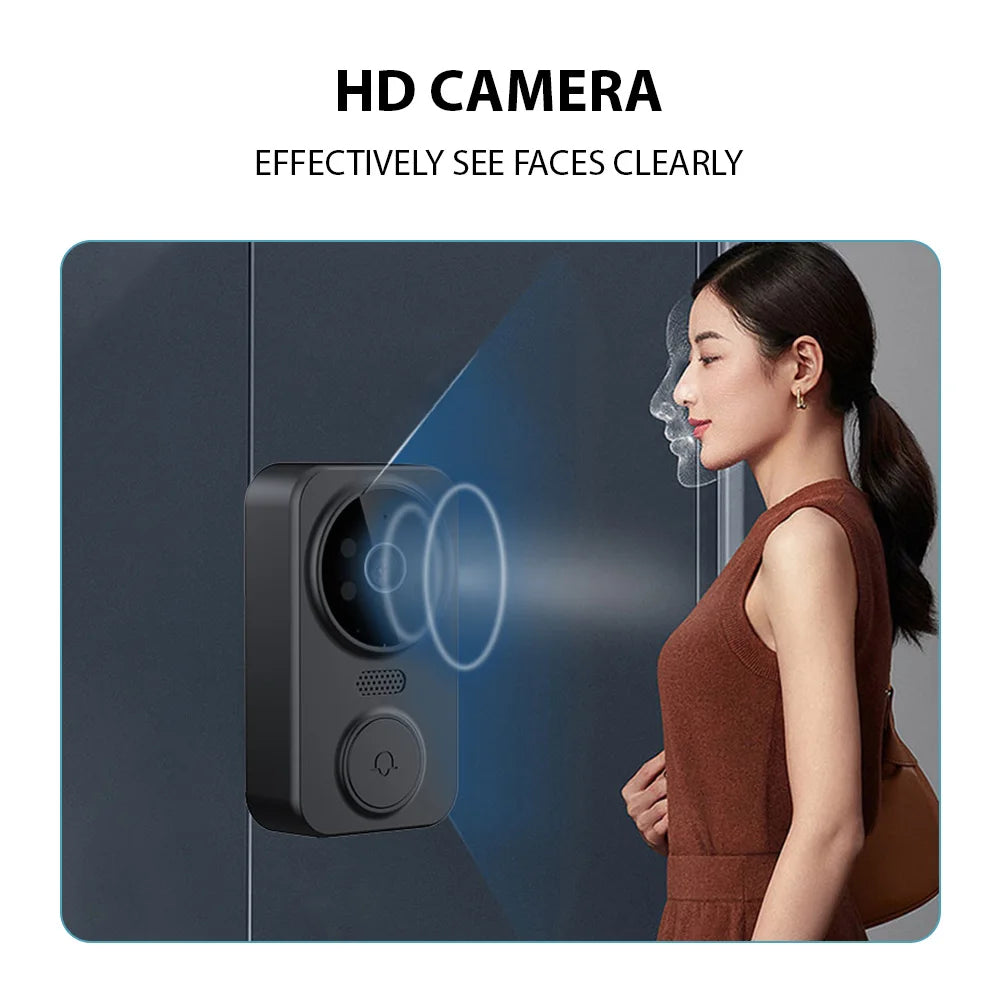 Wireless Video Doorbell – 4.3" HD Screen with Two-Way Talk & Night Vision