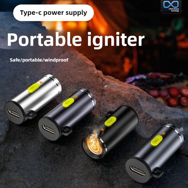Compact Type-C Electric Lighter – Flameless Mini USB Cigarette Lighter for Travel & Outdoors