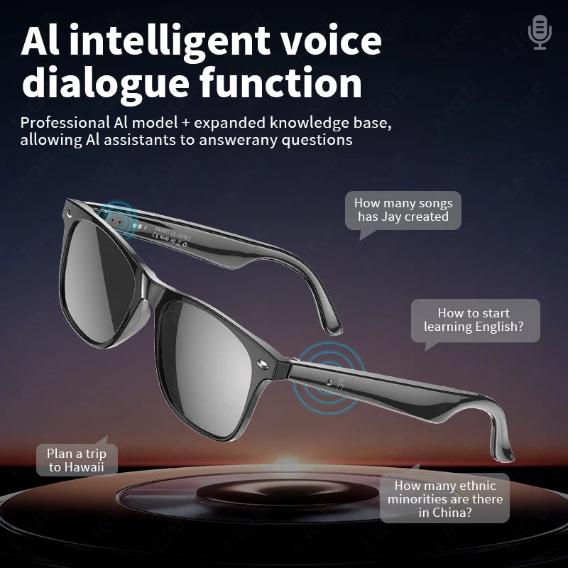 AI Smart Bluetooth Translator Sunglasses