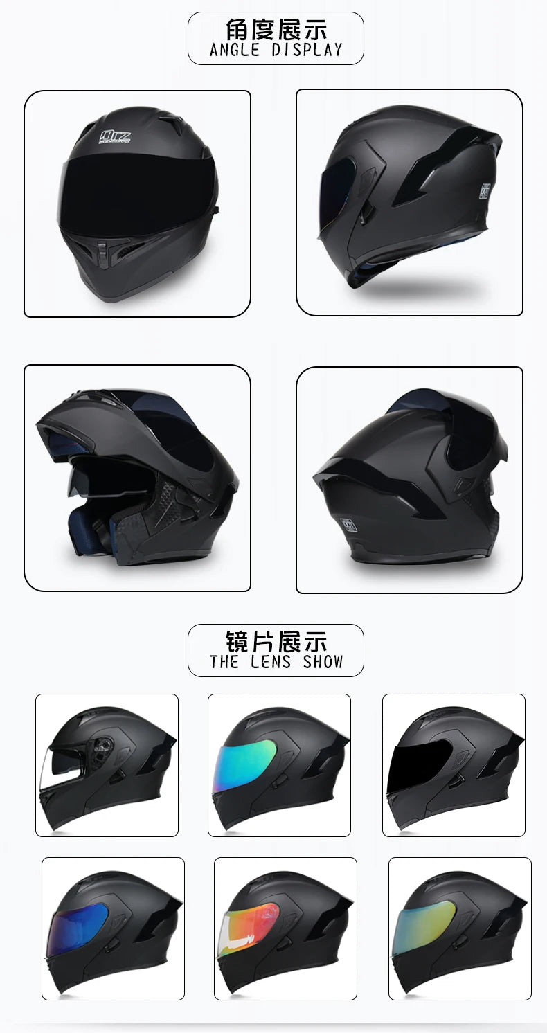 ORZ-991 Modular Flip-Up Motorcycle Helmet: