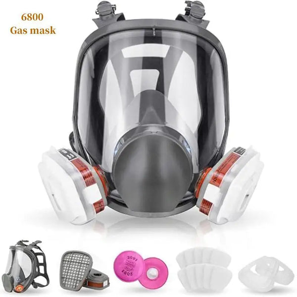 SJL 27-in-1 Full Face Respirator Mask – Industrial Safety Gas & Dust Filter Set