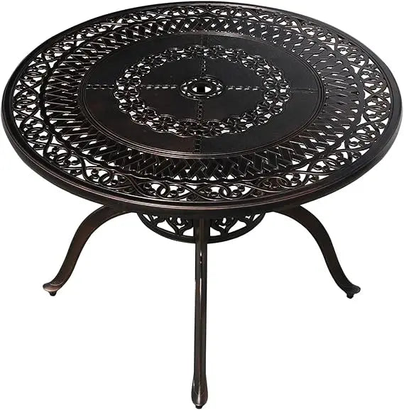 90cm Outdoor Round/Square Patio Dining Table with Umbrella Hole