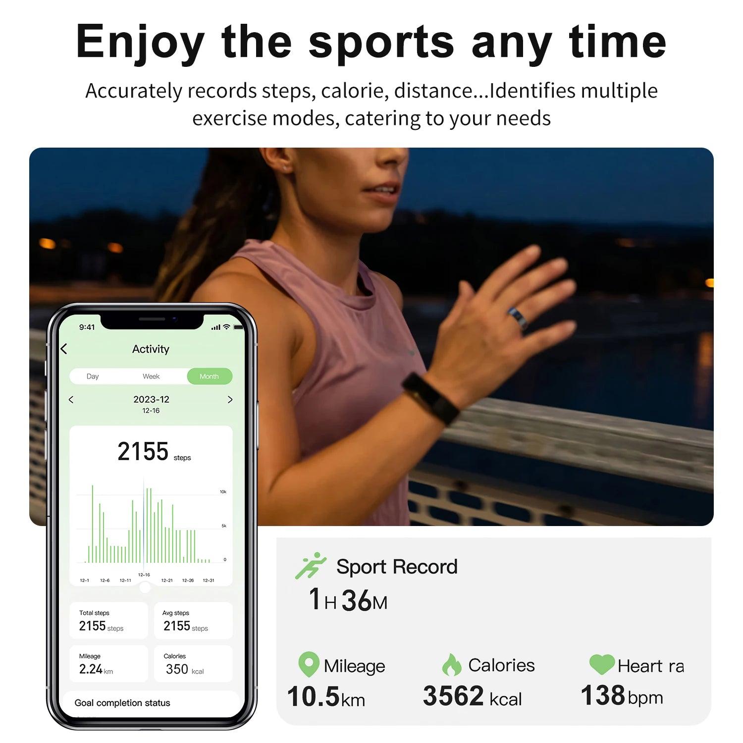 AMZMAX R02 Smart Ring – Fitness Tracker with Multi-Sport Modes, Health Monitoring, IP68 Waterproof Military-Grade Smart Ring