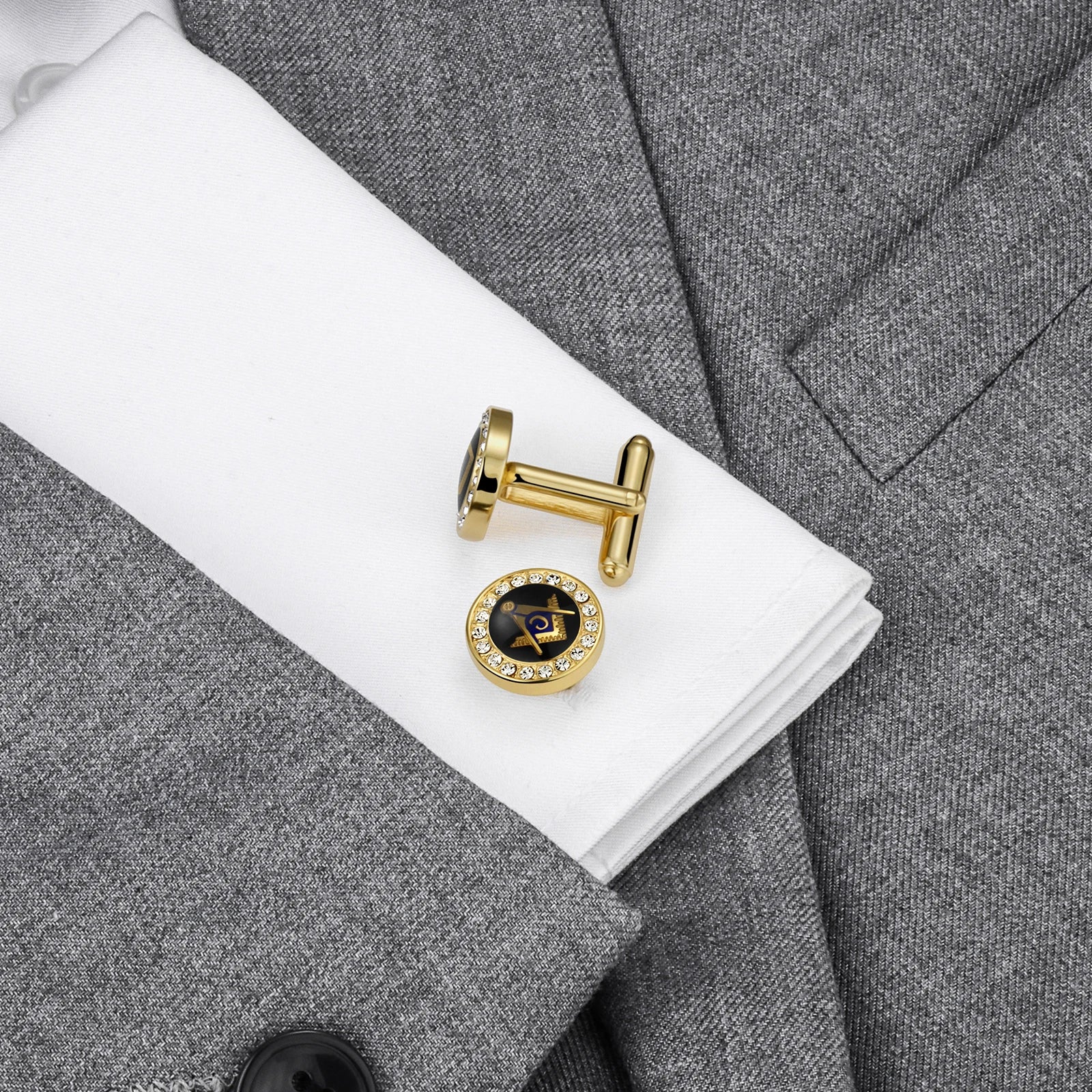 Freemason Masonic Tie Clip & Cufflinks Set – Men’s Jewelry & Accessories