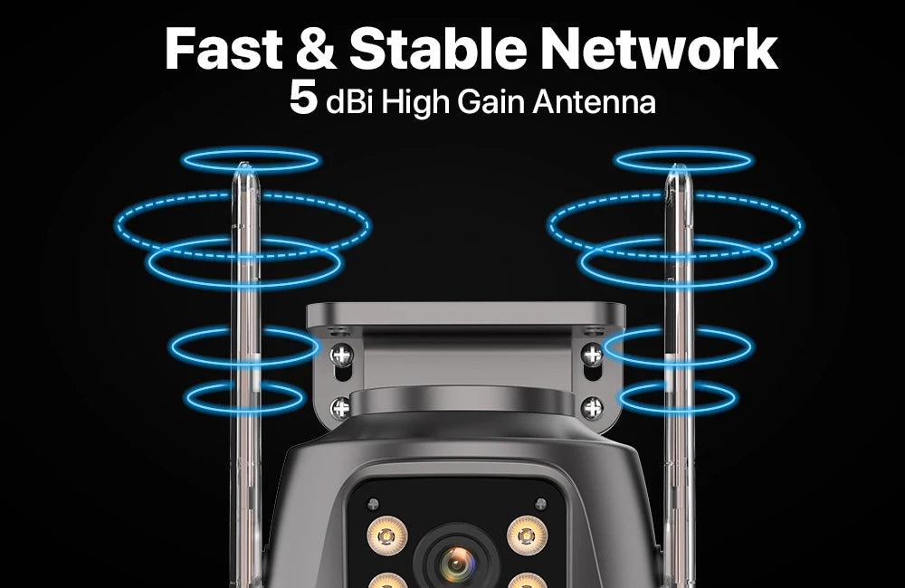 6K 9MP WiFi Outdoor PTZ Security Camera – 8x Zoom & Dual Screen