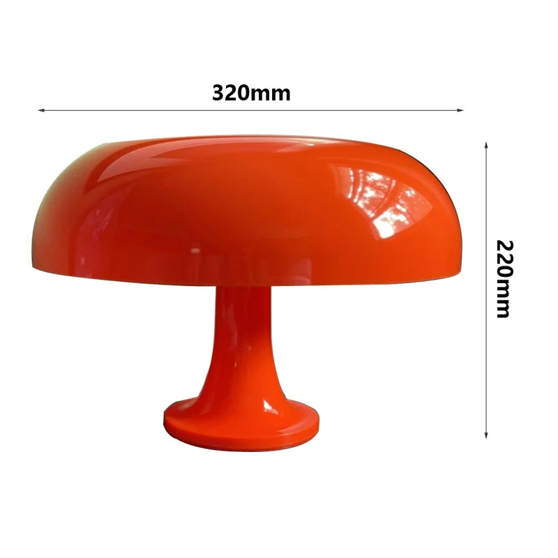 Italian Designer LED Mushroom Table Lamp – Modern Minimalist Bedside Light