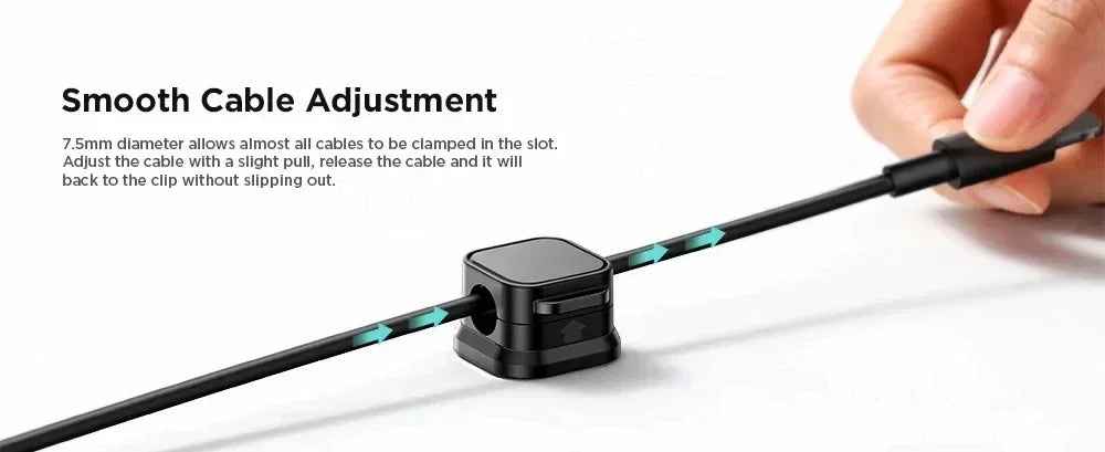 Magnetic Cable Clip – Adhesive Wire Organizer for Home & Office Desk Management