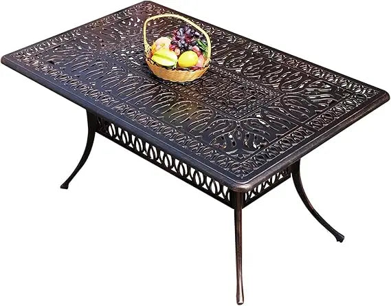 90cm Outdoor Round/Square Patio Dining Table with Umbrella Hole