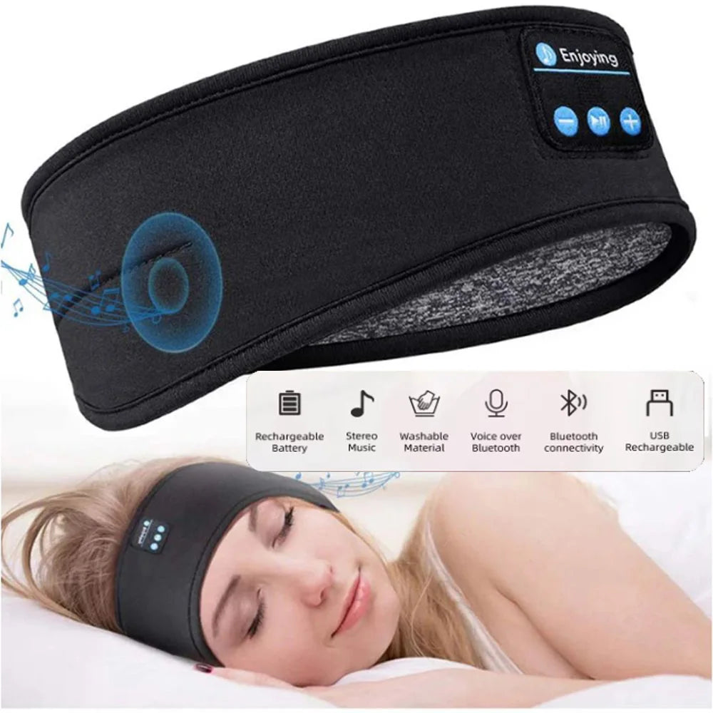 Bluetooth Music Sleep Headband – Wireless Headphones & Eye Mask