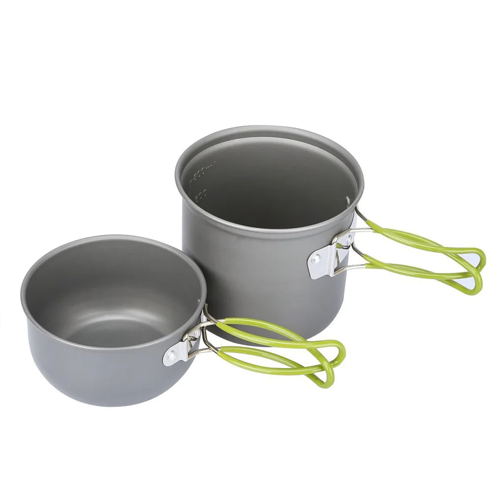 Portable Camping Cookware Set – Outdoor Pots & Tableware for Hiking, Trekking, and Fishing
