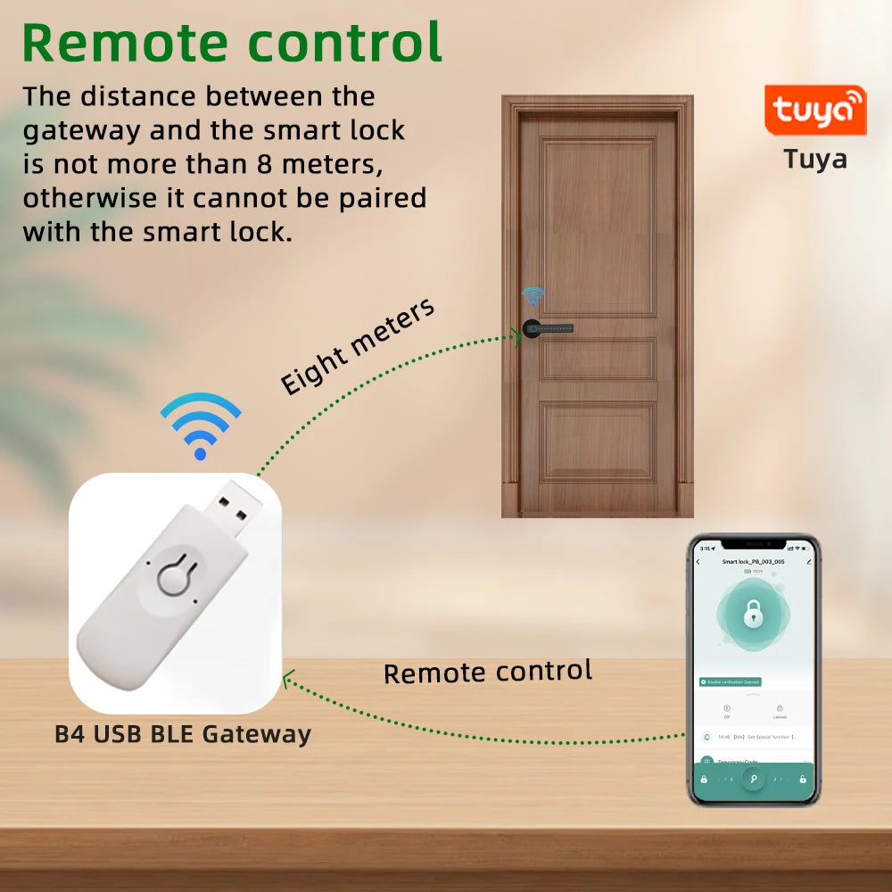RAYKUBE M5 Smart Fingerprint Door Lock – Tuya App, Keypad, IC Card Access