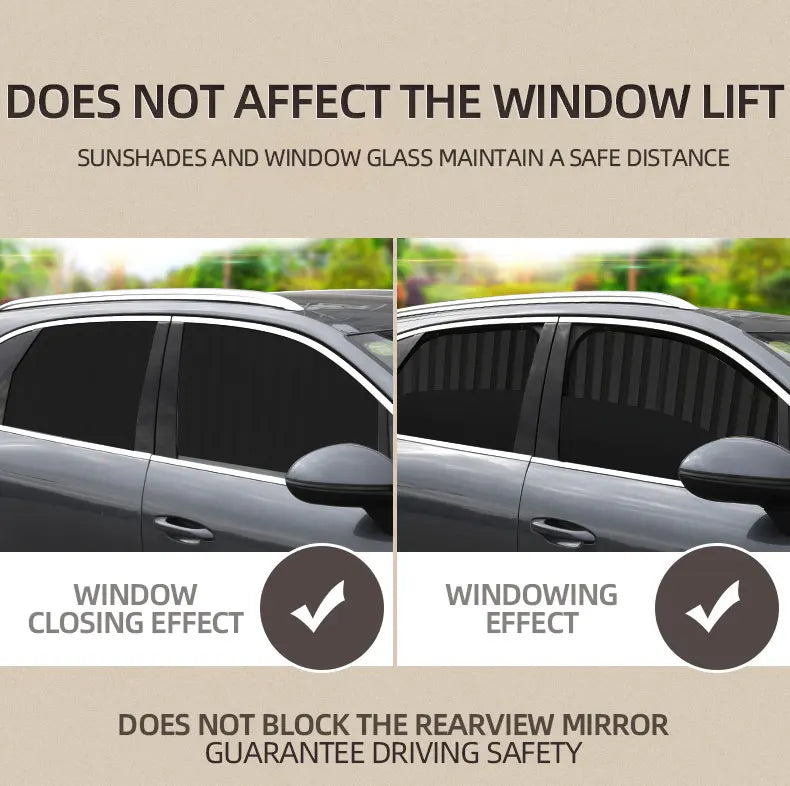 4PCS Magnetic Car Sunshade Curtains for Side Windows