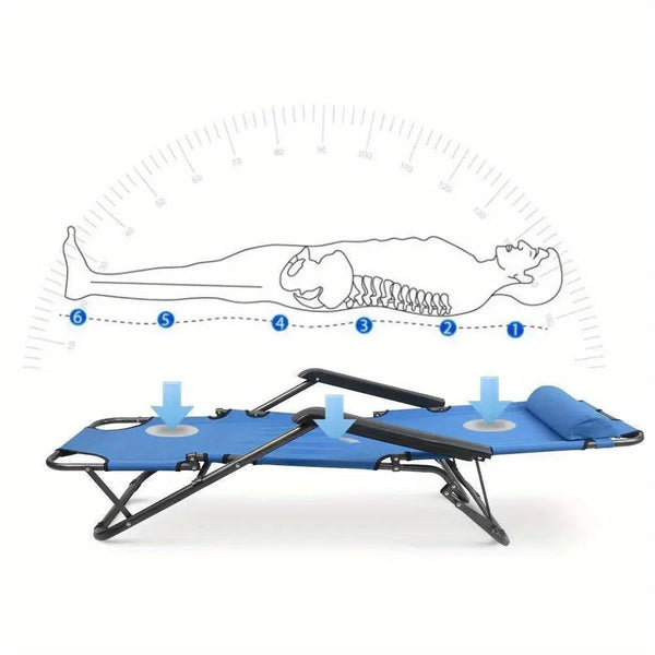 Adjustable Deck Loungers with Pillows