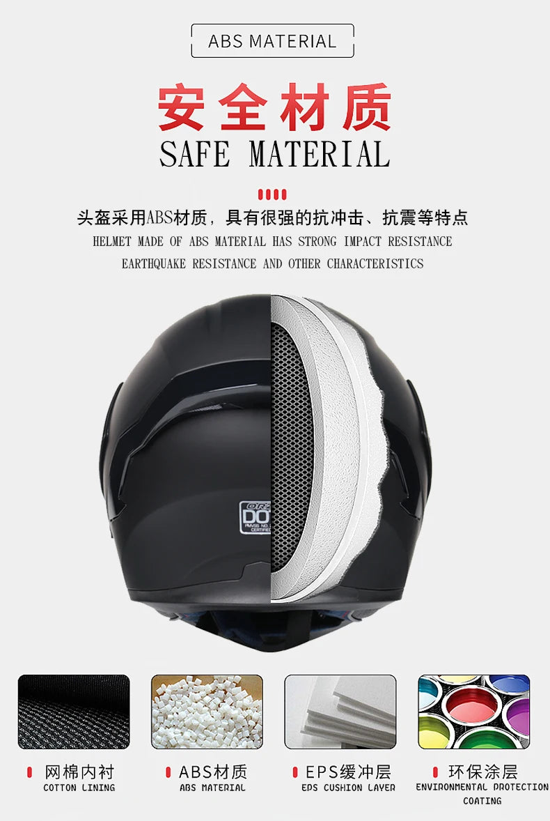 ORZ-991 Modular Flip-Up Motorcycle Helmet: