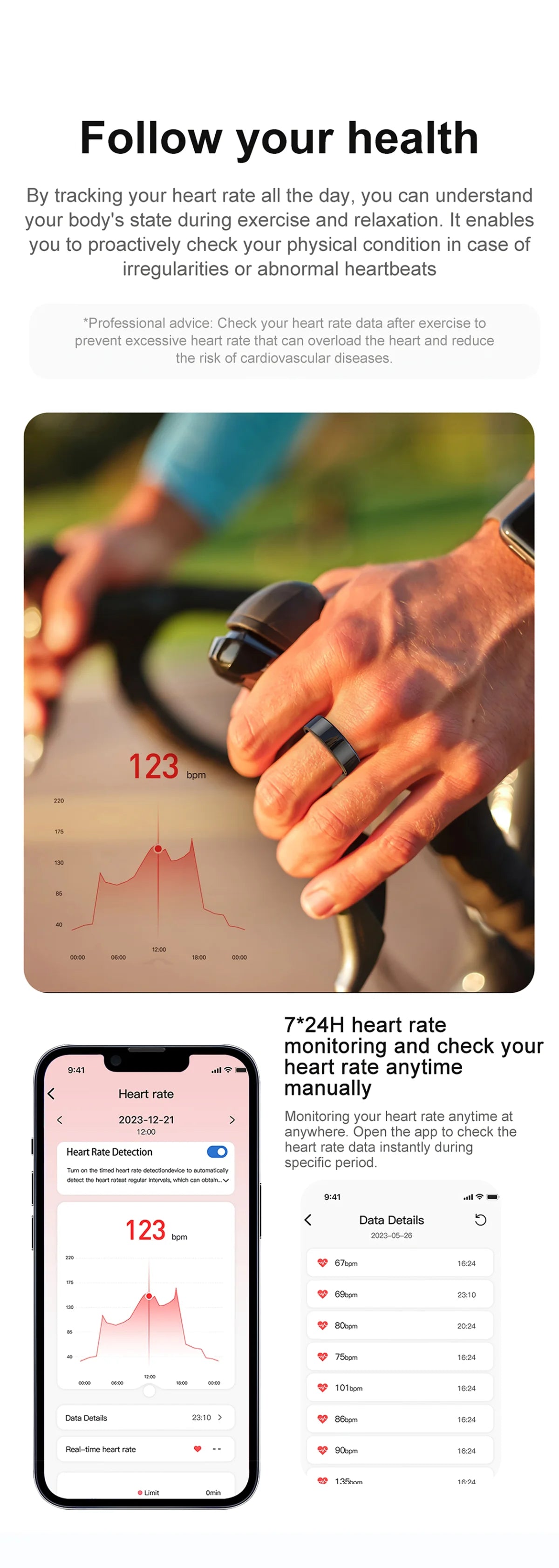 AMZMAX R02 Smart Ring – Fitness Tracker with Multi-Sport Modes, Health Monitoring, IP68 Waterproof Military-Grade Smart Ring