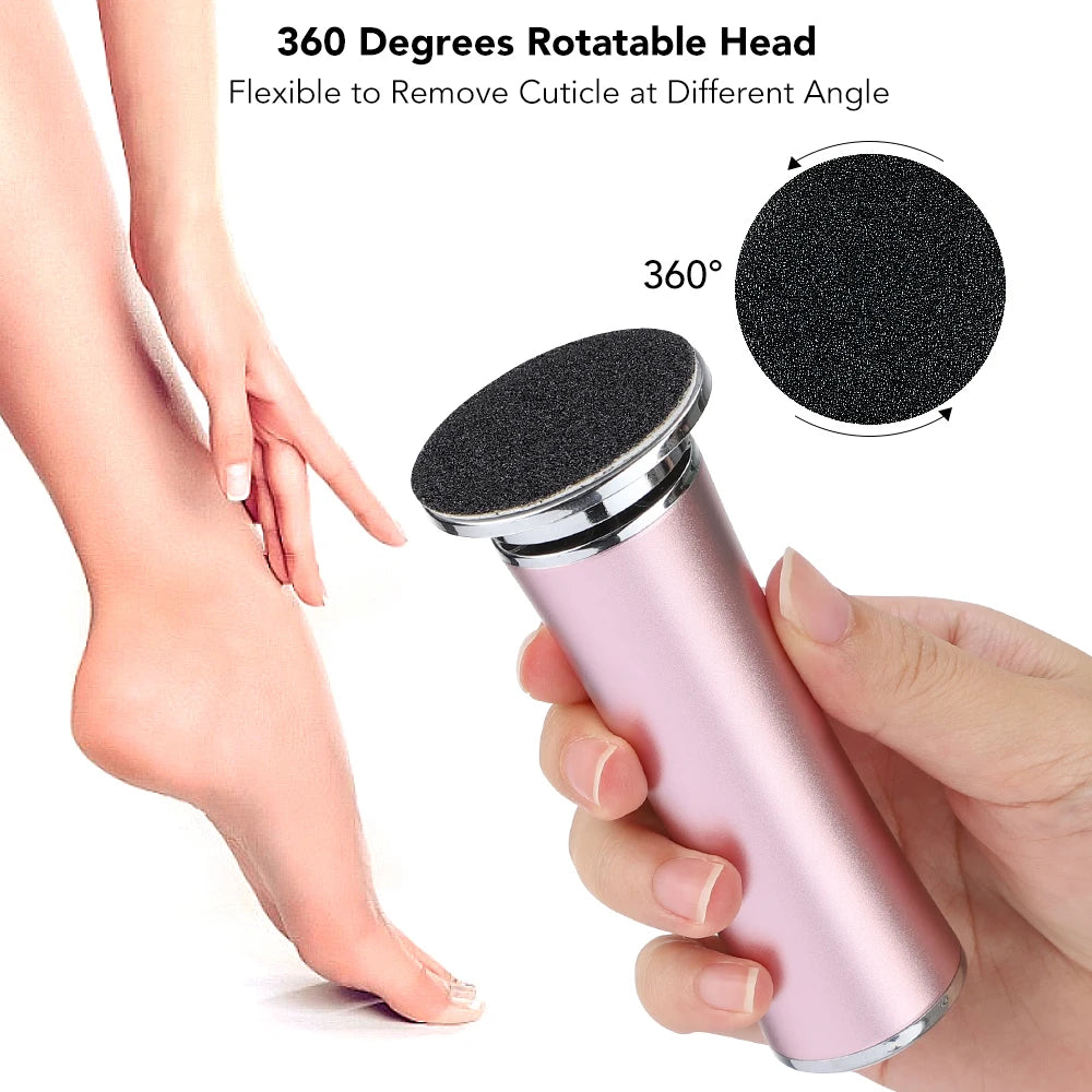 Electric Foot Callus Remover – Pedicure Tool with Grinder & Replacement Sandpaper for Smooth Heels & Foot Care