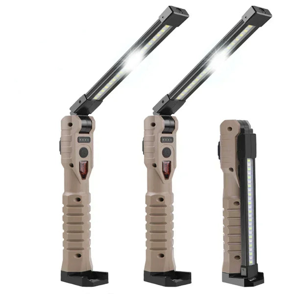 1000LM USB Rechargeable COB Work Light – Handheld Flashlight with Power Indicator