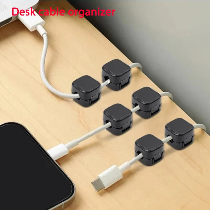 Magnetic Cable Clip – Adhesive Wire Organizer for Home & Office Desk Management