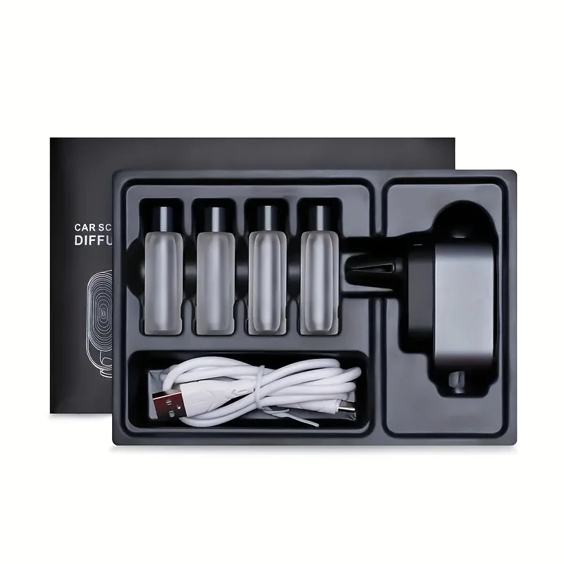 Smart On-Board Car Aroma Diffuser with 4 Sesame Oil Bottles