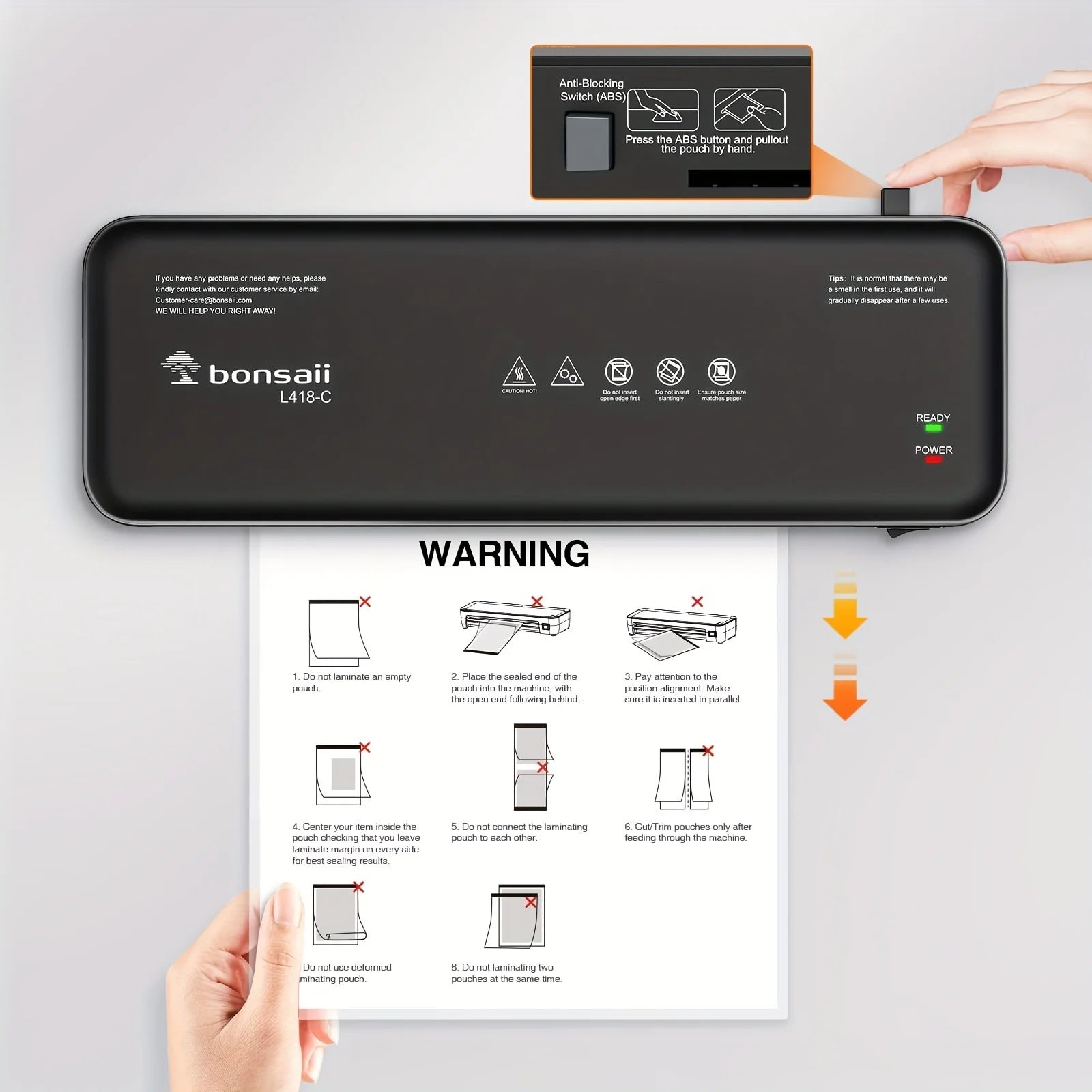 Bonsaii 9" Thermal Laminator – Never Jam Technology
