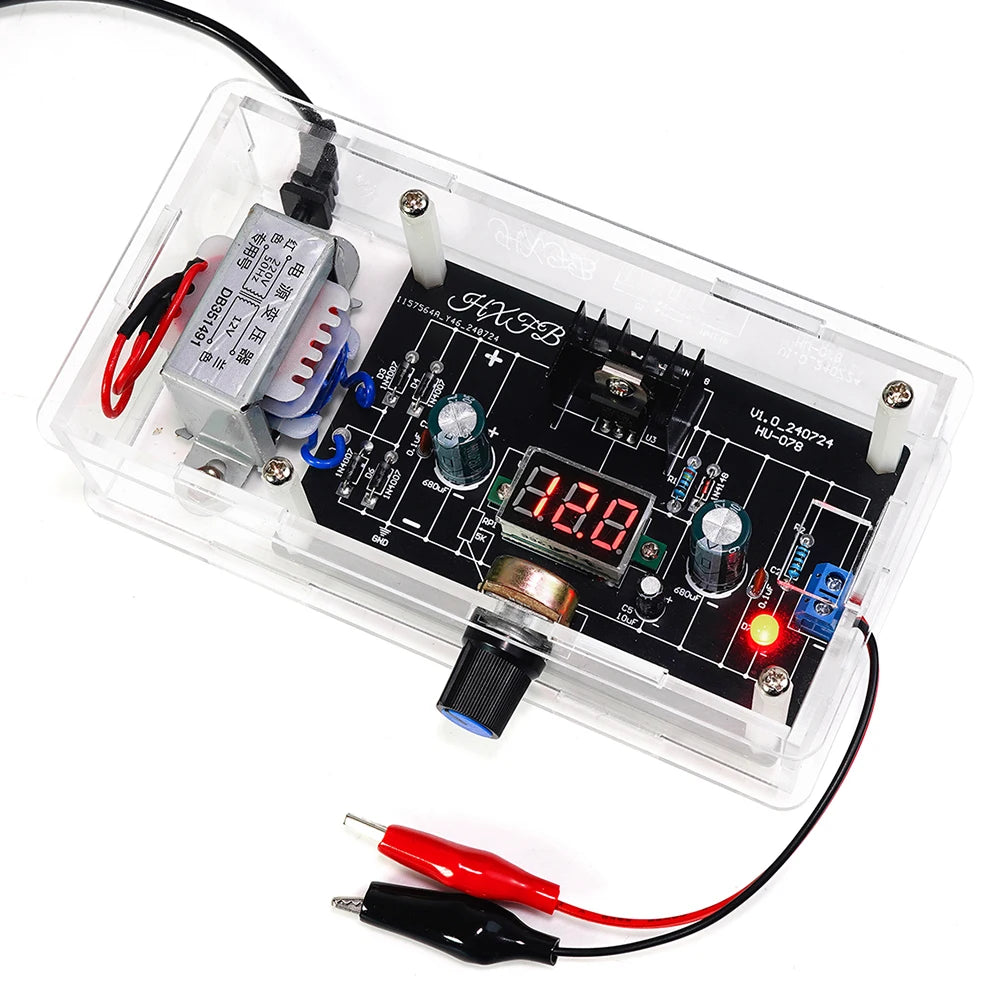 LM317 Adjustable Power Supply DIY Kit – DC Regulated Module for Welding Practice