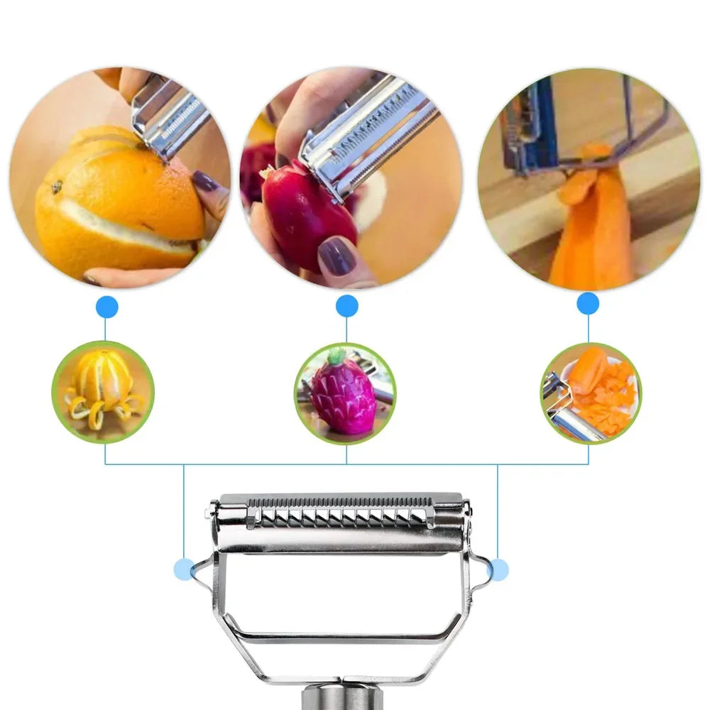Stainless Steel Multifunction Peeler and Julienne Slicer