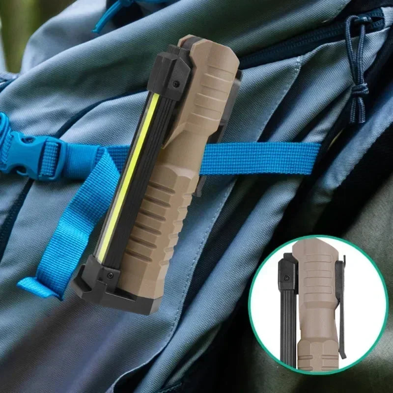 1000LM USB Rechargeable COB Work Light – Handheld Flashlight with Power Indicator