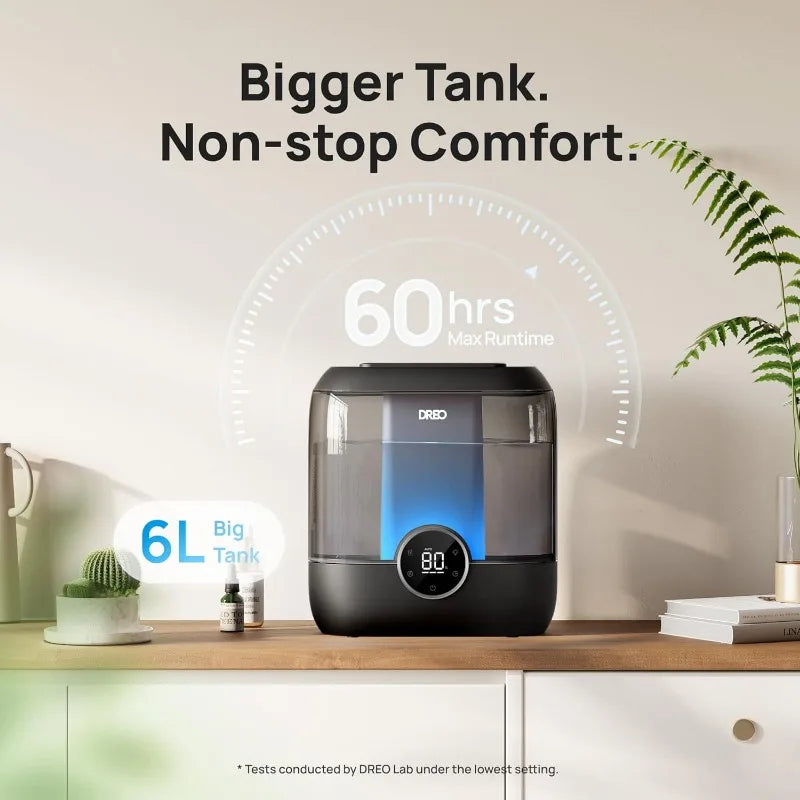 Smart 6L Cool Mist Humidifier – Quiet Ultrasonic Bedroom