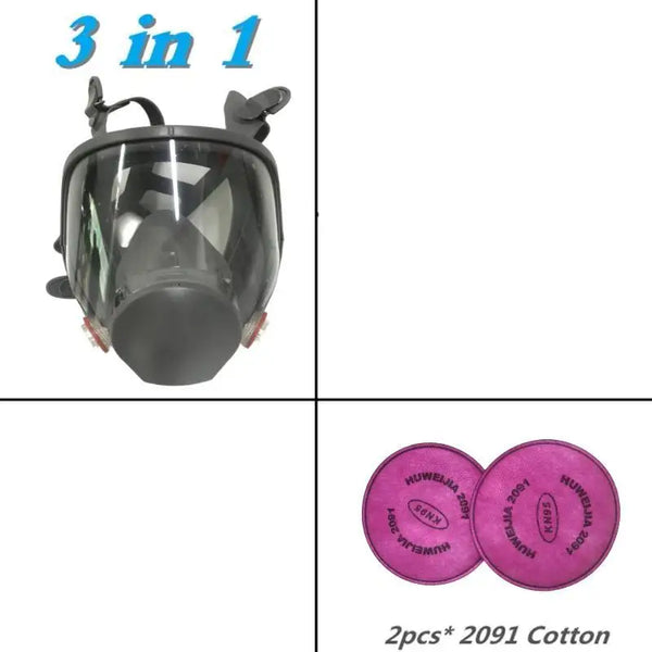 SJL 27-in-1 Full Face Respirator Mask – Industrial Safety Gas & Dust Filter Set