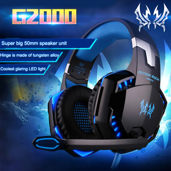 G2000 Wired Gaming Headset – Deep Bass Stereo with Mic