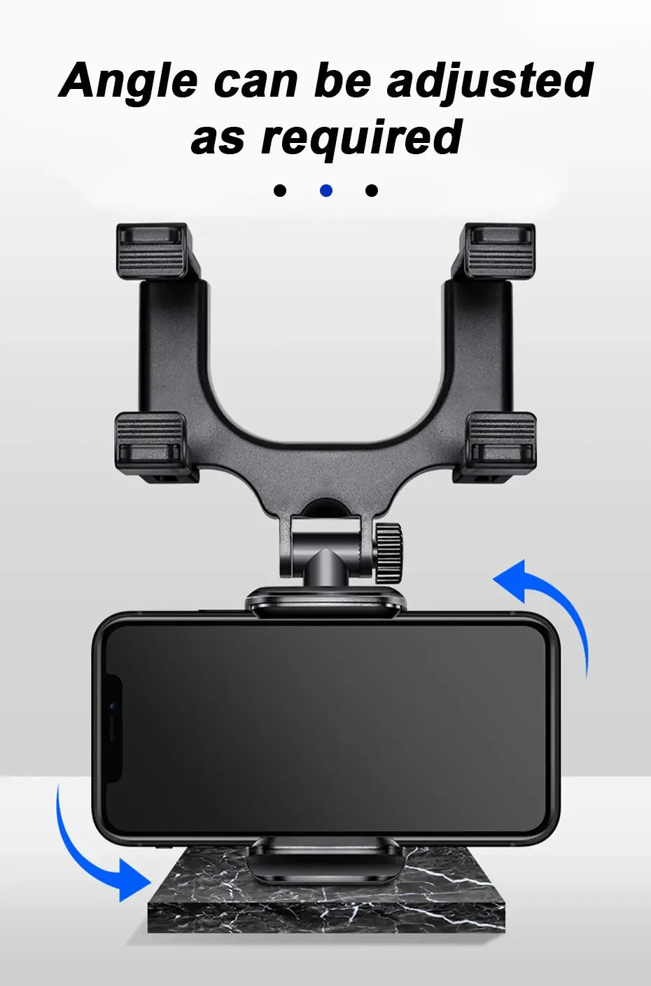 Rearview Mirror Phone Mount – 360° Adjustable Car Holder