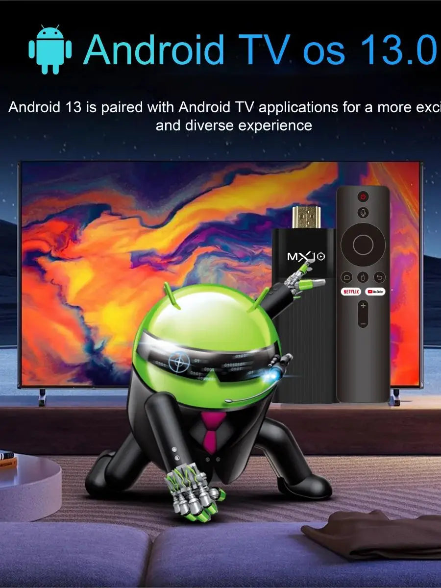 MX10-F3 Android 11 TV Stick – 4K Streaming Device with 2GB RAM, 16GB Storage, Dual-Band WiFi
