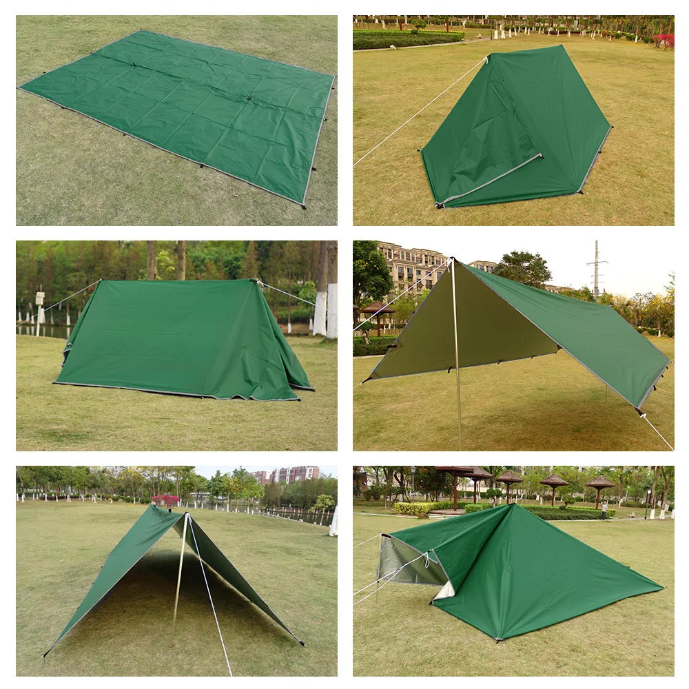 Waterproof Tactical Tent Tarp with 19 Hang Points
